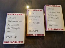 Hegel - Vorlesungen über die Geschichte der Philosophie Band 1-3, Reclam - Geb.