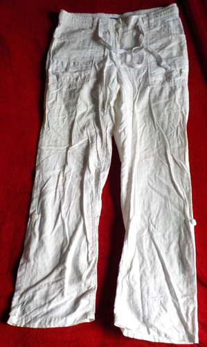 Damen weiße leinen - h&m, leinen hose