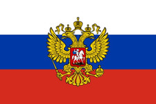 Russland Flagge mit Adler