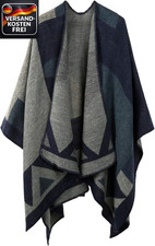 Winter Poncho Schal Wrap Open