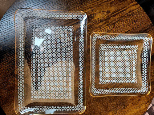 Glasteller mit dekor und - dekor,