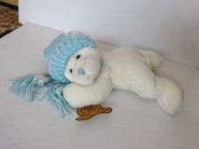 Moni Bär ML Design Handarbeit Eisbär selten liegend 30 cm unbespielt