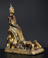 Seated buddha lacquered and - lacquered,