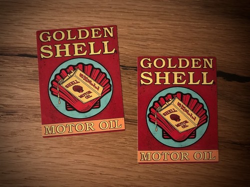 Shell aufkleber öl - shell, vintage