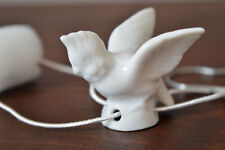 Tropfenfänger Porzellan Kakadu Tropfschutz für Kaffe- o. Teekanne weiss vintage