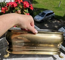 Blumentopf Übertopf Messing Vintage Antique Wilhelminische Ära H:15/L:33/B:18cm