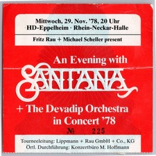 Santana ticket 1978 tour - ticket,