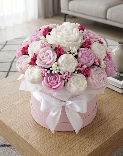 Blumenbox mit sojakerzen - blumenbox,