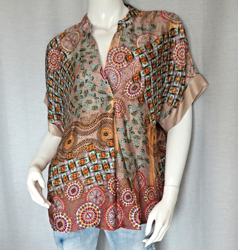 Vintage tunika bluse viskose - tunika,