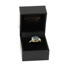 Ring 333 Gelbgold mit Opal-Triplette & Zirkonia - Wert 350,-