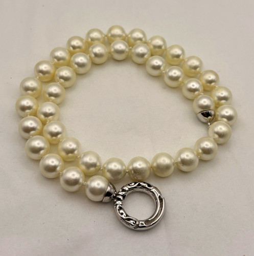 Elegante perlenkette mit - perlenkette, 925