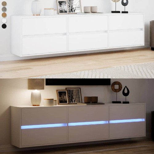 Wandschrank mit led - tv-wandschrank,