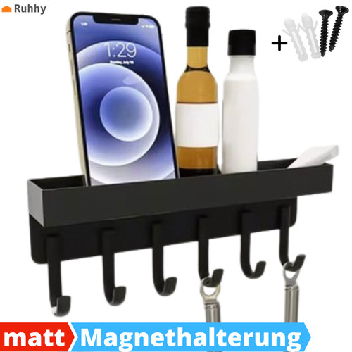 Wandhaken schwarz regal - schwarz,