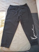 Karl kani black sweatpants - black,