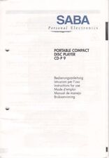 SABA - CD-P 9 - Bedienungsanleitung Instructions für CD Player - B3821