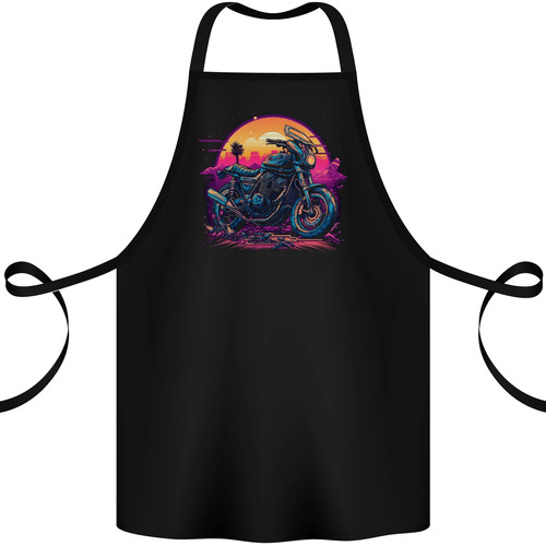Ein retrowave motorrad biker - ein,