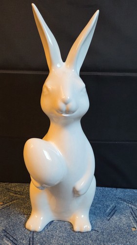 Deko porzellanhase weiß groß - porzellanhase,