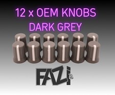12 x DUNKELGRAUE OEM KNÖPFE