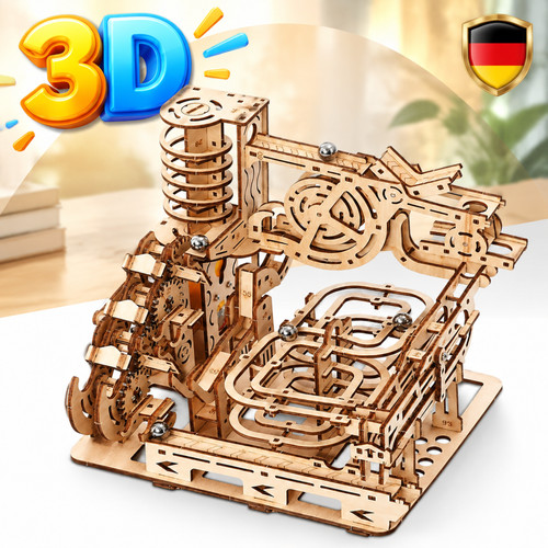 Murmelbahn puzzle holz - 3d,