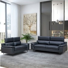 2tlg sofagarnitur schwarz - 2tlg.,