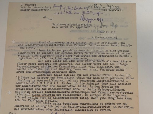 1943 brief schreiben - 1943!,