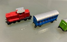 1653 Original Siku Diesellok m. 3 Waggons Personenwagen 1072 Anhänger Zug/Bahn