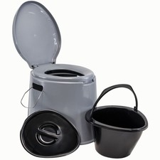 Mobile Toilette Campingtoilette 120 kg Sitzhöhe 37cm WC Outdoor Beutel Garten