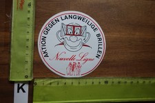 Alter Aufkleber Optik Augenoptiker Kinder-/ Brille NOUVELLE LIGNE Spruch