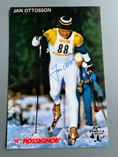 JAN OTTOSSON 2x Olympiasieger 1984/88 Skilanglauf signed Autogrammkarte 10x15