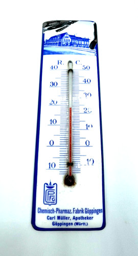 Antik emaille thermometer mit - antik,