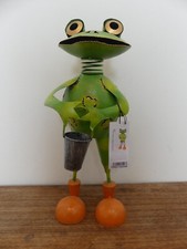 Frosch Gartenfigur Metall