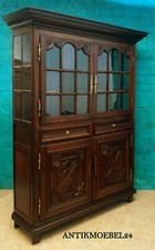 ANTIK! großer Vitrinenschrank restauriert Biedermeier 1820 Eiche Buffet Vitrine