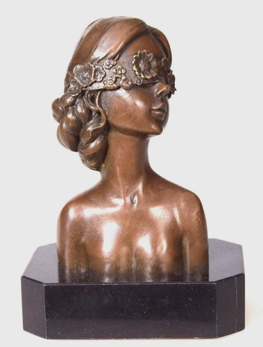 Bronzefigur büste mädchen - bronzefigur,
