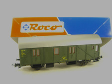 DB  Postwagen 2achsig  - Roco  HO Wagen 44255    -  #734  #E gebr.