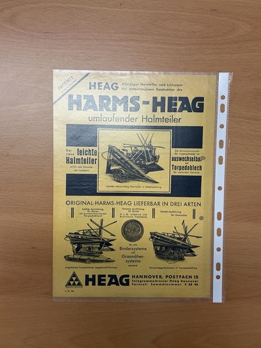 Orig harms heag landmaschinen - orig.,