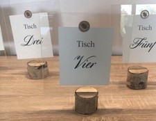 10 Tischnummern Hochzeit Glas Echtglas Deko Tisch