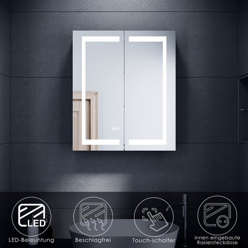 Spiegelschrank led bad - led, mit