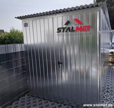 Blechgarage 2x3,5m mit Türklinke Baucontainer  Blechschuppe Stahlgarage Lager