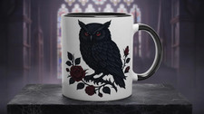 Gothic tasse schwarze eule - tasse,