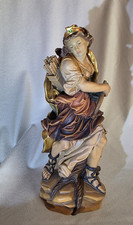 Holzfigur / Diana / Göttin der Jagt / handgeschnitzt bemalt, 20 cm