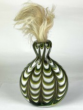 Riesige historische Schnupftabakflasche Glas Einschmelzungen