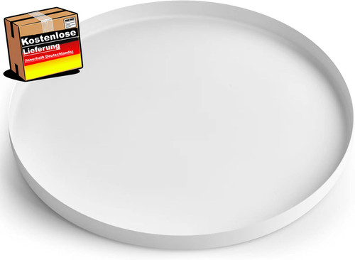 Deko tablett weiß rund - deko, 3