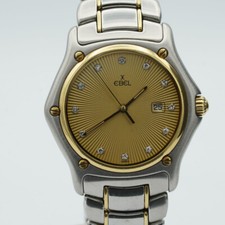 EBEL 1911 HERREN UHR STAHL/GOLD 37MM TOP STAHL ARMBAND 187902 BRILLIANTEN E218