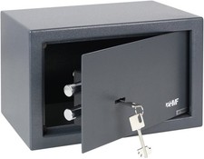 HMF Tresor Möbeltresor Doppelbartschloss anthrazit Wandtresor Geldtresor Safe