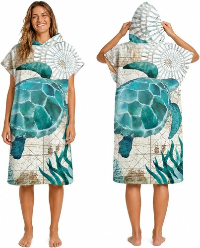 Badeponcho mit kapuze - badeponcho,