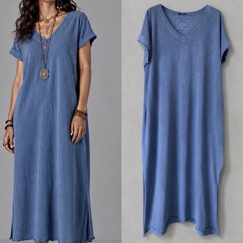 Kleid lang blau - kleid,