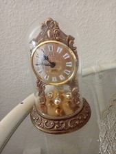 August Schatz Drehpendeluhr Standuhr Tischuhr Kaminuhr Massiv Messing 