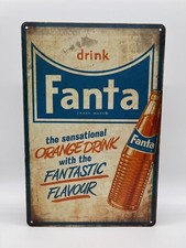 Blechschild Fanta 20x30cm Nostalgie Retro Reklame Vintage Deko Geschenk Limonade