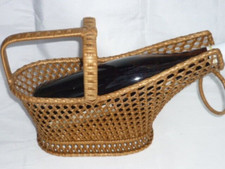 Flaschenträger Flaschenkorb Weidengeflecht Dekokorb