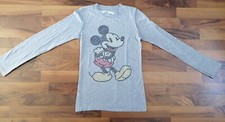 Disney Größe 164 13 Bis 14 Jahre Micky Maus Longshirt Grau Glitzer Pullover Wow